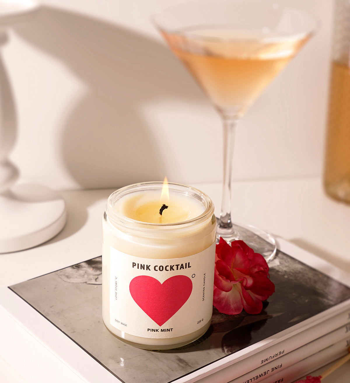 PINK COCKTAIL SOY CANDLE